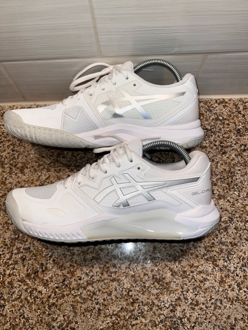 Asics Women's White GEL-Court Athletic Tennis Shoes